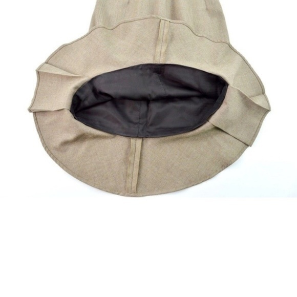 Arthur Mendonca 2 Wool Beige Belted Skirt Suit - Picture 3 of 8